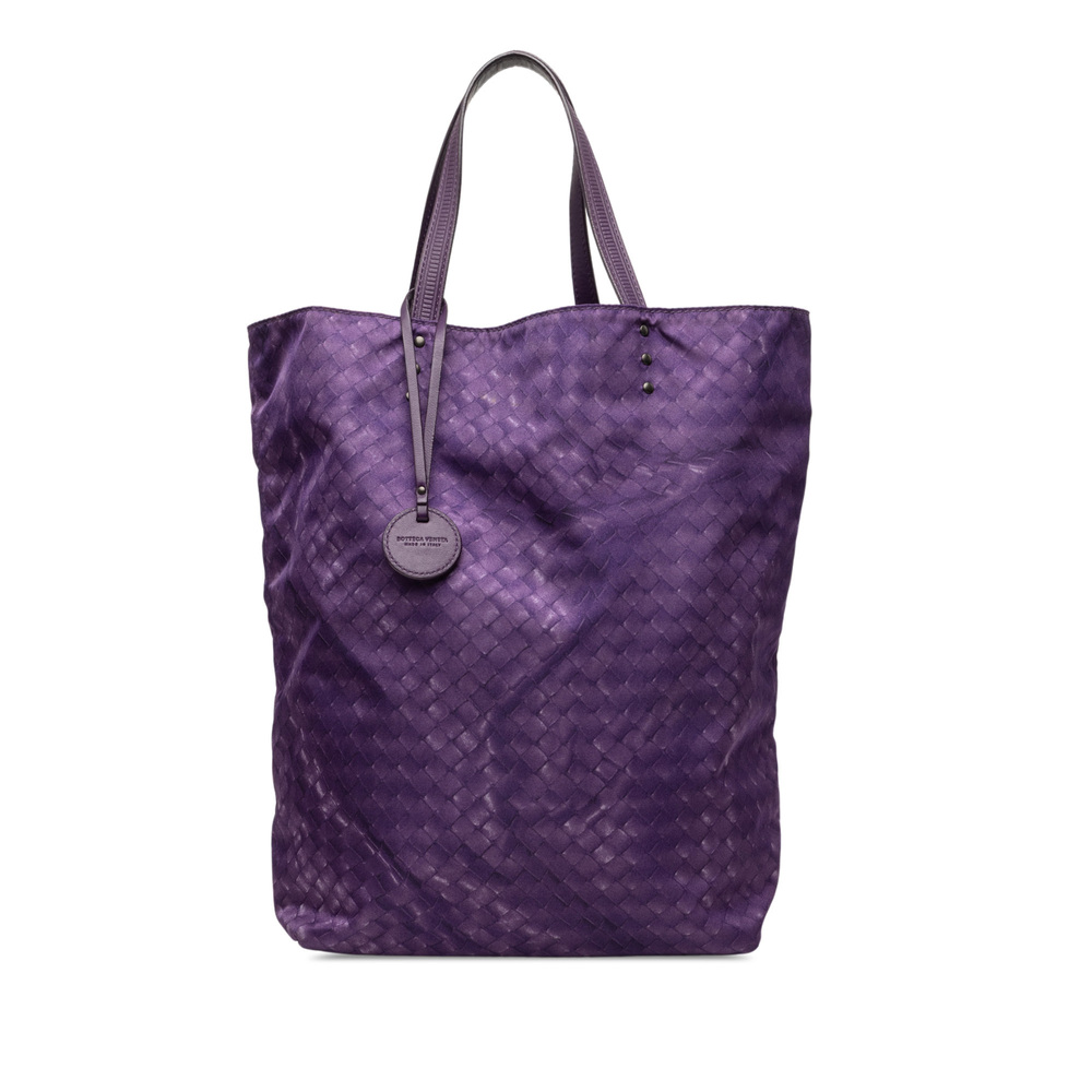 Pre-Loved Bottega Veneta Nylon Intrecciolusion Vertical Tote